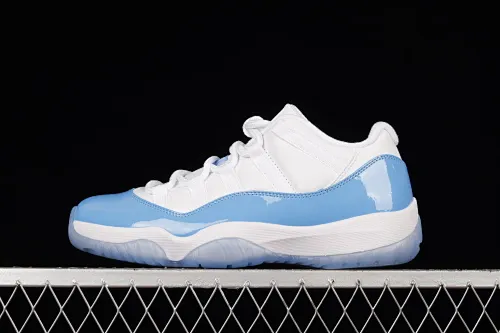 All categories Air Jordan Jordan series basketball shoes Air Jordan 11 F version Air Jordan 11 Low "Carolina" AJ11 Joe 11 white and blue first layer genuine carbon 528895-106